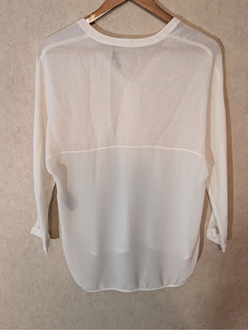 TIBI white long sleeve V-neck blouse sz XS - Picture 5 of 5
